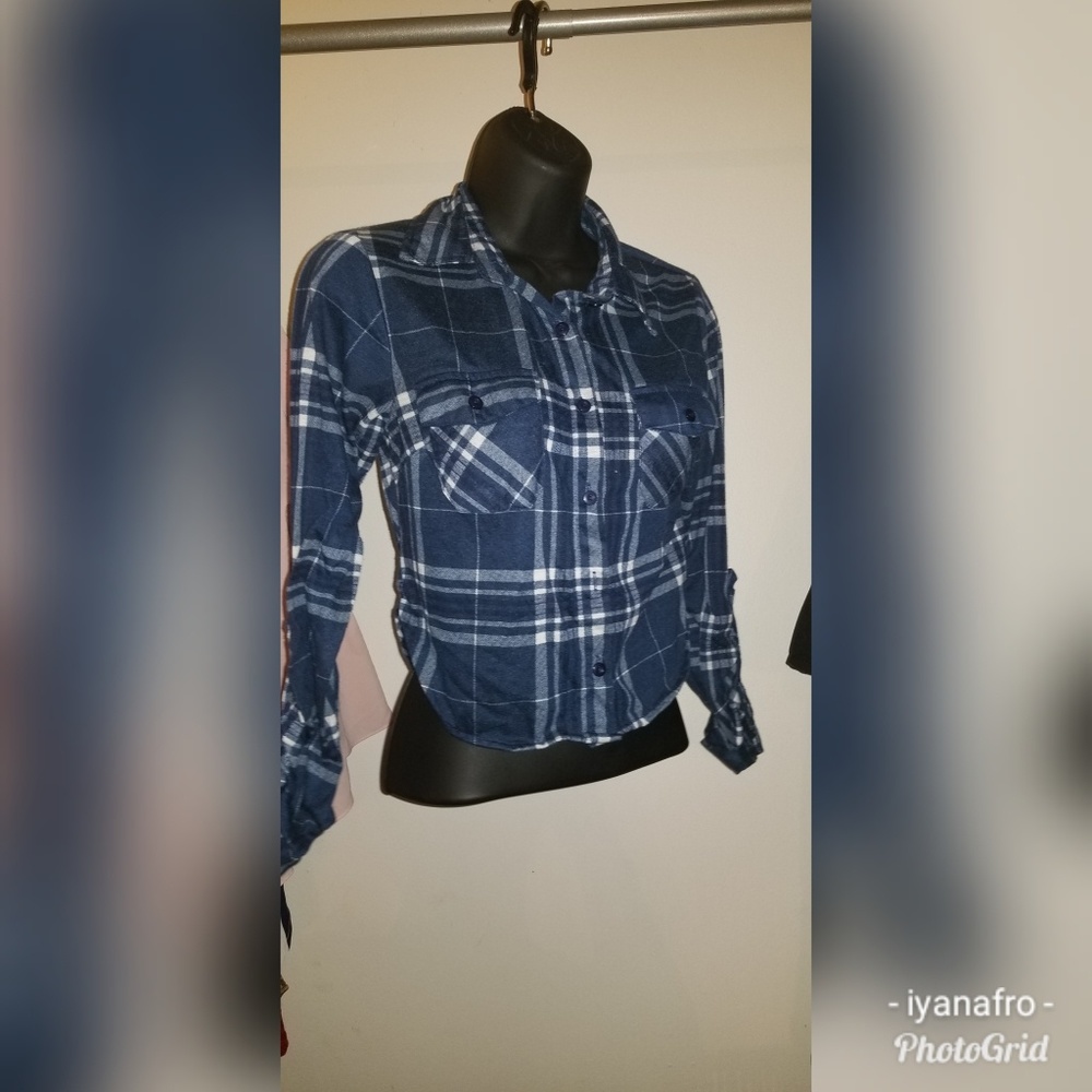 Button down crop top